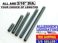 VARIOUS LENGTHS x 3/16" DIAMETER PLAIN BLACK STEEL ROLL SPRING PINS USA NH 