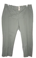 NEW TALBOTS SIGNATURE CAPRI PANTS SZ 10P X 22" SLATE GREEN STRETCH COTTON $69