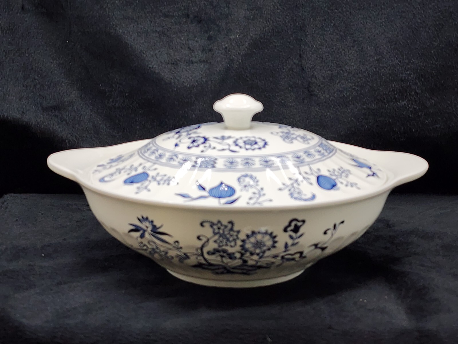 J &G Meakin Blue Nordic Covered Vegetable Bowl