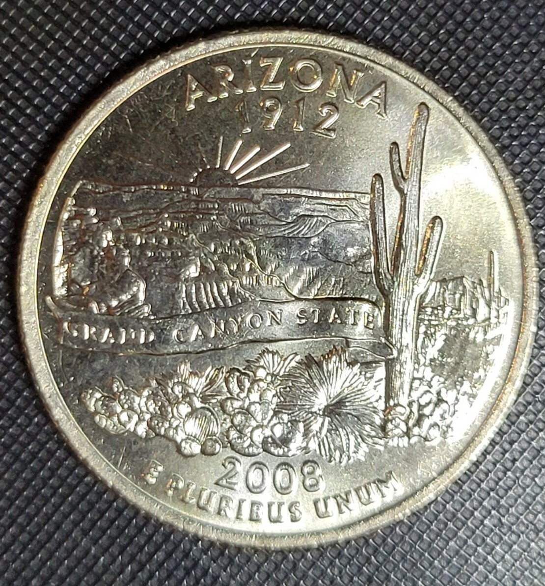 2008P Arizona State Quarter "Extra Cactus Leaf" Error UNC BU GEM! eBay