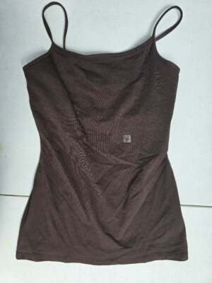 NWT! EXPRESS Size XL Women's Brown Spaghetti String Tank Top Built In Bra