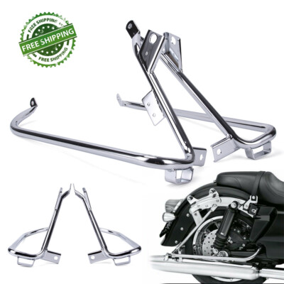 Saddlebag Support Bar Bracket Guard For Harley Touring Road King Glide 2009-2013
