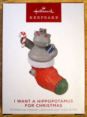 Hallmark 2022 I Want a Hippopotamus fro Christmas Magic Sound ornament- NIB !