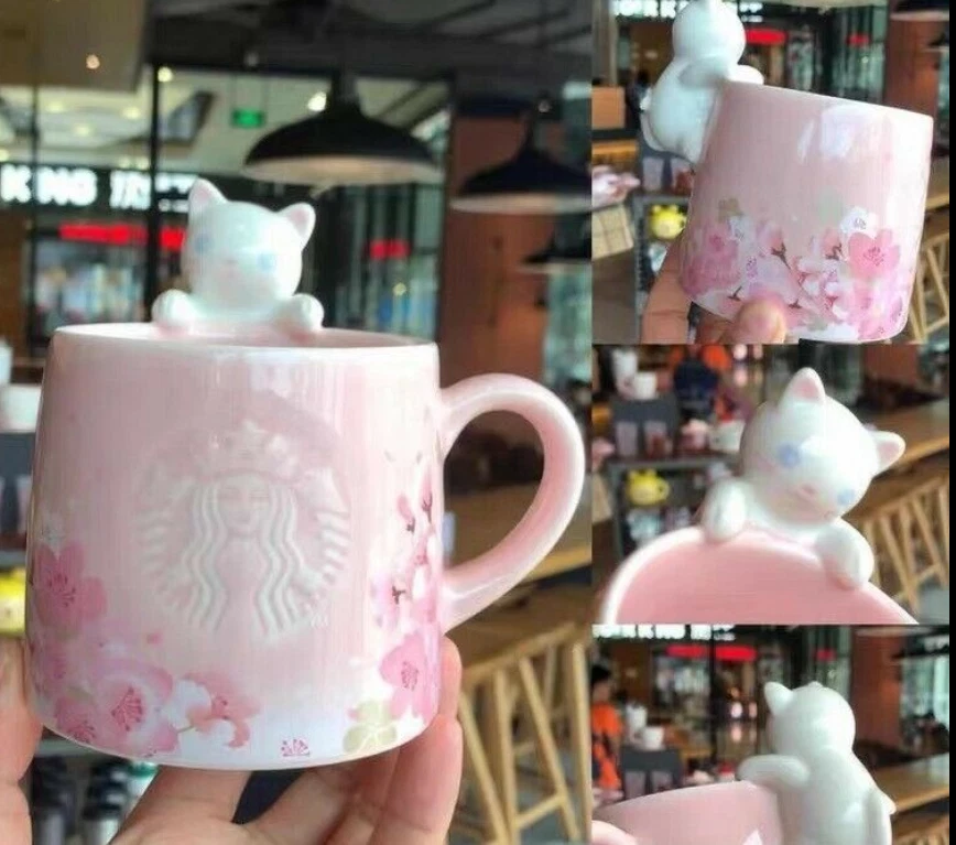 Nuovo Starbucks Sakura 3D gatto rosa fiore di ciliegio tazza caffè tazze hot