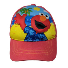 Sesame Street Boy's Snapback Hat Red 100 Cotton Elmo Vacation Graphic