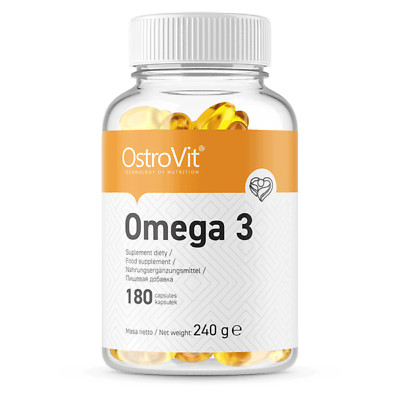 OMEGA 3 - 90-180 Kapseln -EPA DHA Herzgesundheit, Fischölkapseln, Gehirnfunktion