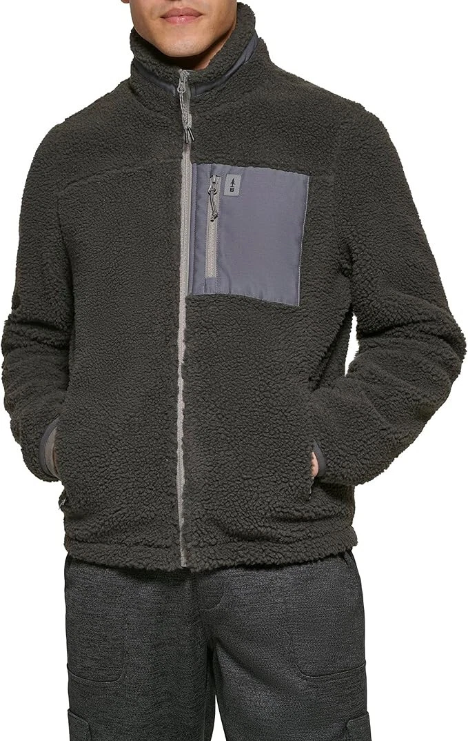BASS OUTDOOR Men's Highline Trail Full-Zip Fleece Jacket | Gargoyle | Medium