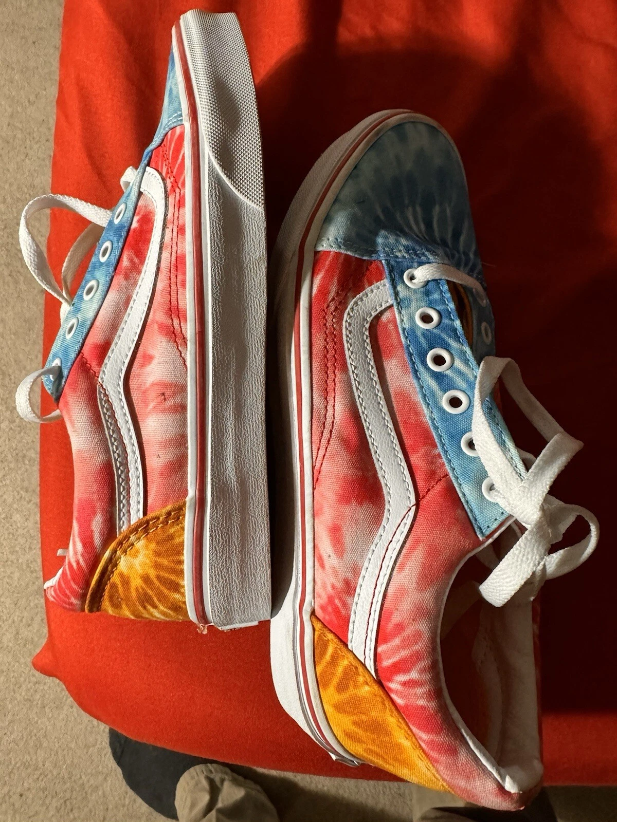 Vans US KID Juniors taglia 6 tie dye raro skateboard surf capra California 5 pannelli