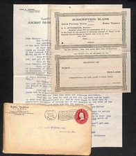 Newburgh, ME Amos W. Knowlton* 1915 "Kora Temple" Third Call Letterhead