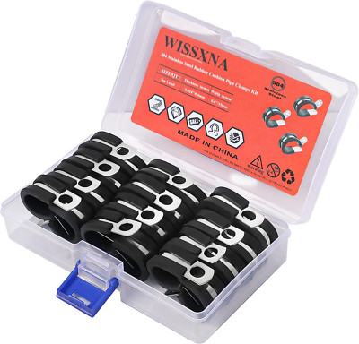 5/8'' Wire Cable Clamps Set-Stainless Steel 304 Cushioned Loom Cable Wire Cord