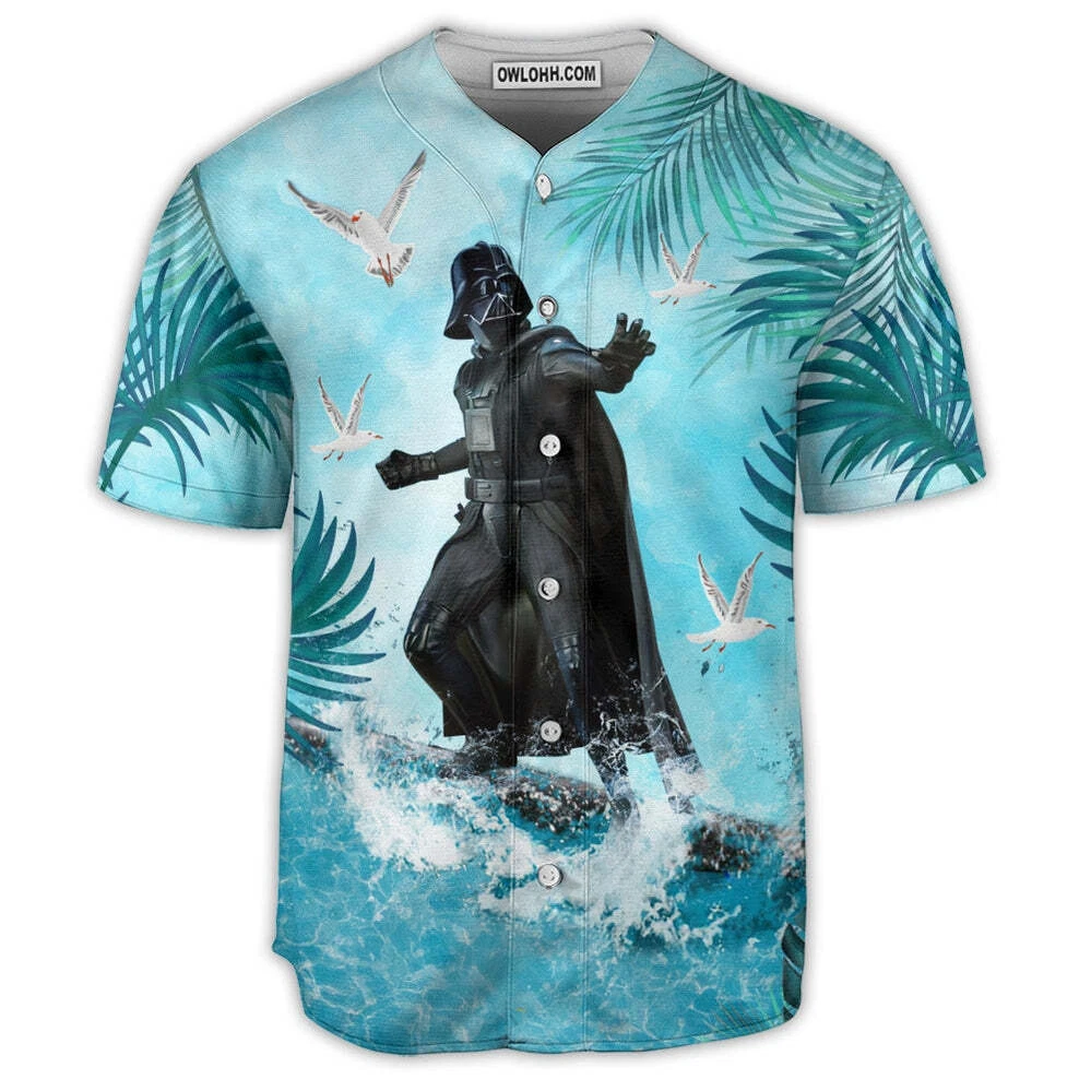 Starwars Darth Vader Surfing 02 - Baseball Jersey
