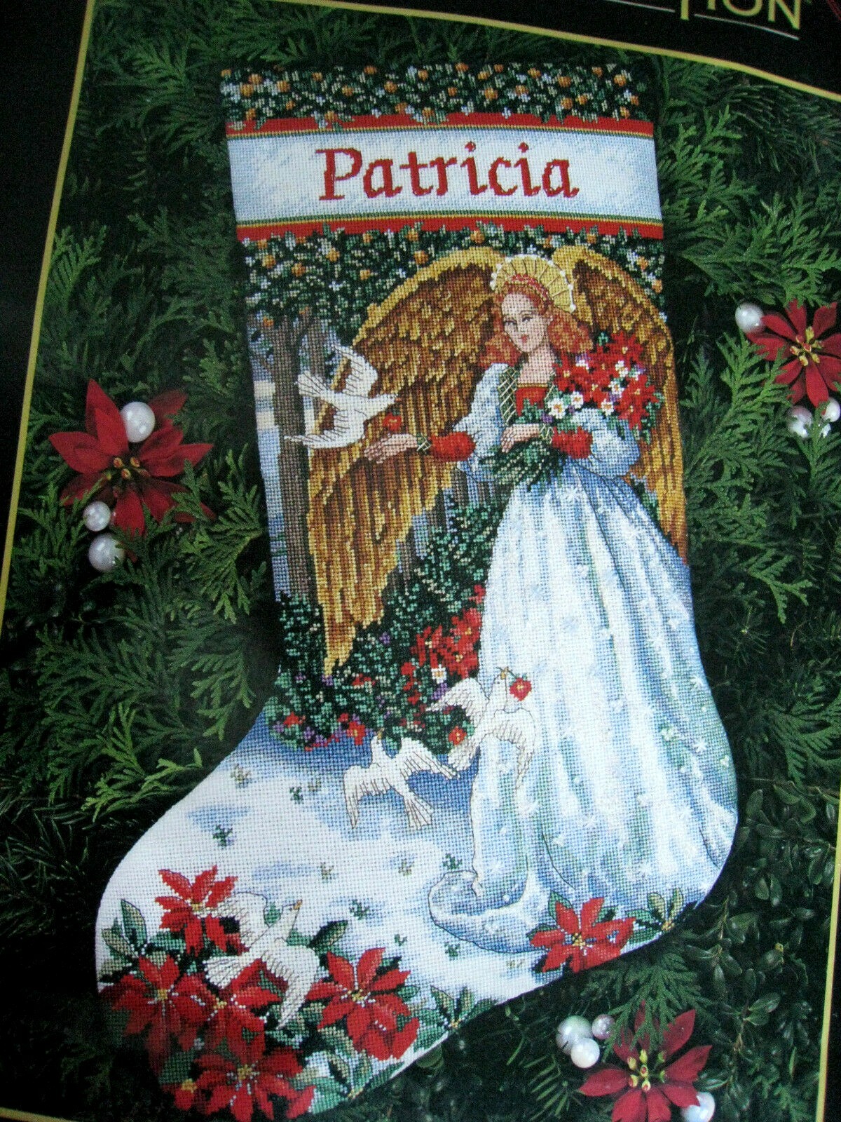 Christmas Needlepoint Dimensions GOLD Stocking Kit,ANGEL OF SERENITY,9110,16,USA eBay