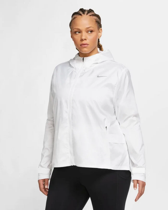 nike women's white running jacket