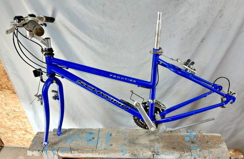 1993 Schwinn Frontier MTB Bike Frame 16" Small Hardtail Rigid Trail Fast Shipper - Picture 2 of 11