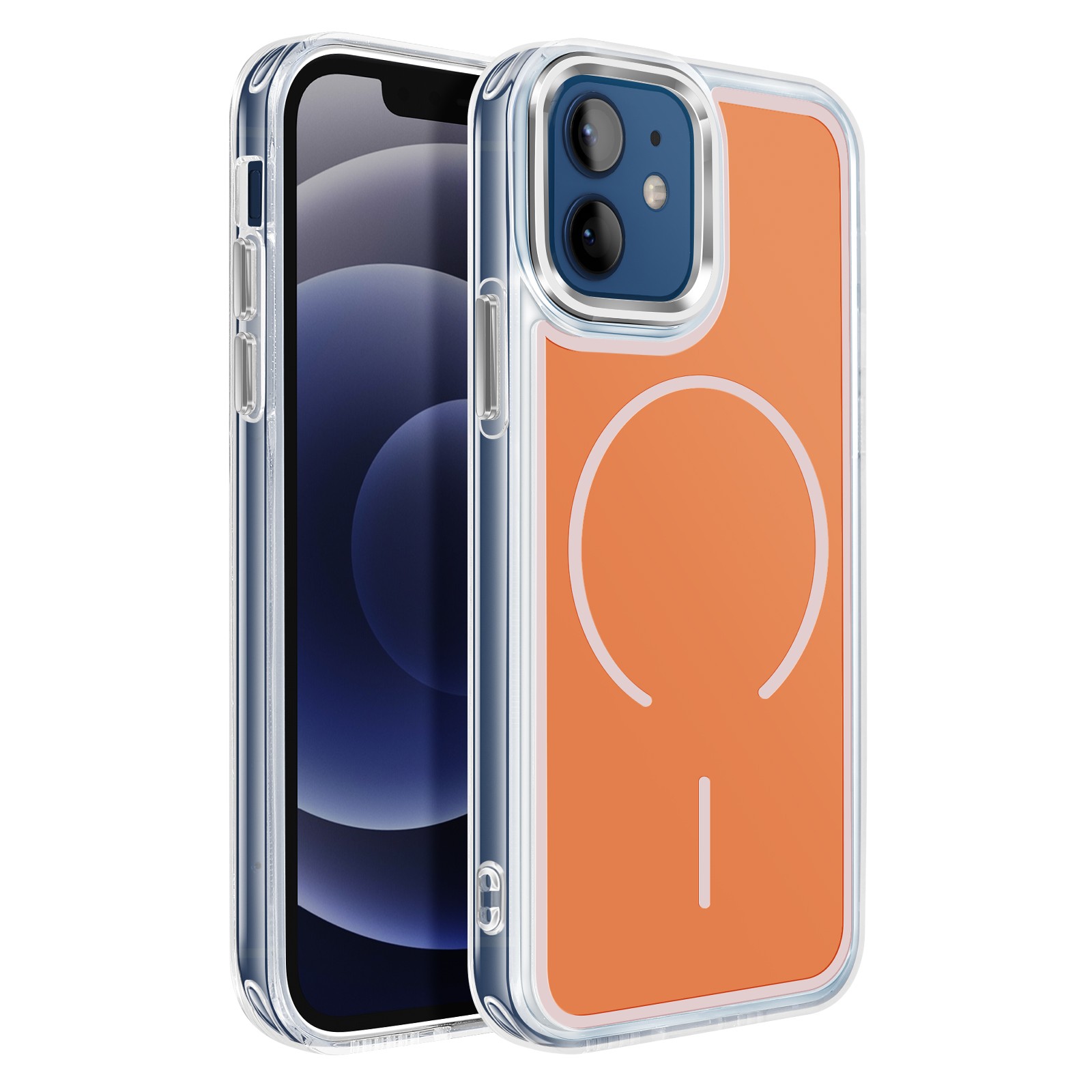 Coque robuste iPhone 12 Avizar orange pour éviter les pannes