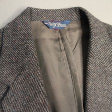 WFF By Farah Mens 100 Wool 2 Button Blazer Sport Coat 46 L Multicolor USA MADE