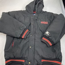 Vintage Starter San Francisco 49ers Hooded  Jacket Size Large Rare 90s