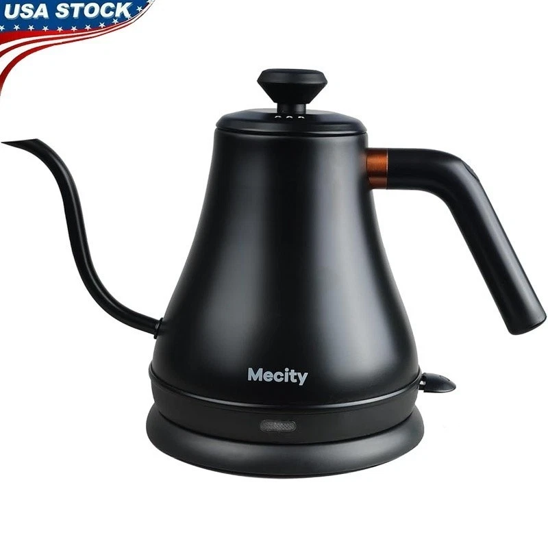 Electric Gooseneck Kettle Auto Shut-Off Boil Dry Protection Stainless Steel New