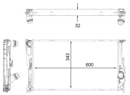 1X Mahle Cr 1923 000P KüHler MotorküHlung FüR Bmw-image