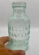 MELLIN'S INFANT'S FOOD Jar BOSTON, MASS 1890 HAND BLOWN BOTTLE Large Size