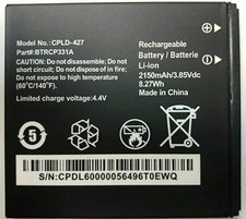 Coolpad Surf CP331A Battery   3.8V 2600mAh Li-ion Replacement CPLD-427