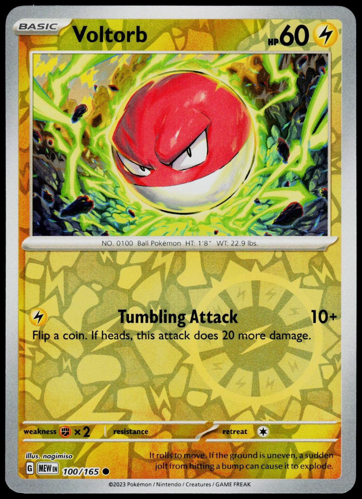 Voltorb 100/165 Professor Program Promos - Reverse Holo Pokemon NM/M (Common)