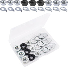 Bike Wheel Axle Nut and Bicycle Hub Safety Washer Kit, Flanged Nuts Parts Access
