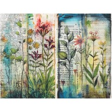 Watercolor Botanical #4 | A4 Mulberry Rice Paper | Paper for Decoupage