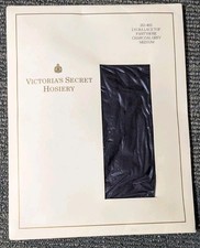 1990s Victoria's Secret Hosiery Lace Top Pantyhose Medium Charcoal Grey USA Vtg
