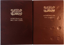 Dansco Australian Australia Coin Folder Album Lot One Two 1 2 Cents & Two Dollar