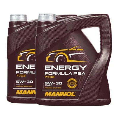 MANNOL 7703 Energy Formula PSA SAE 5W-30 Huile Moteur PSA B71 2290, 2x4 Litres - Photo 1/4