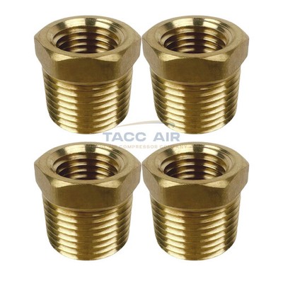 4PC 3/8'' Male x 1/4'' Female Hex Reducer Bushing Adapter Pipe Reducing Fitting