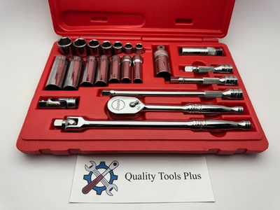 #ad Snap On NEW 222AFSMP 22 Pc 3 8quot; Drive 6 Pt Metric General Service Socket Set $535.00