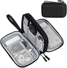 FYY Electronic Organizer, Travel Tech Pouch Bag, Cable Organizer Black