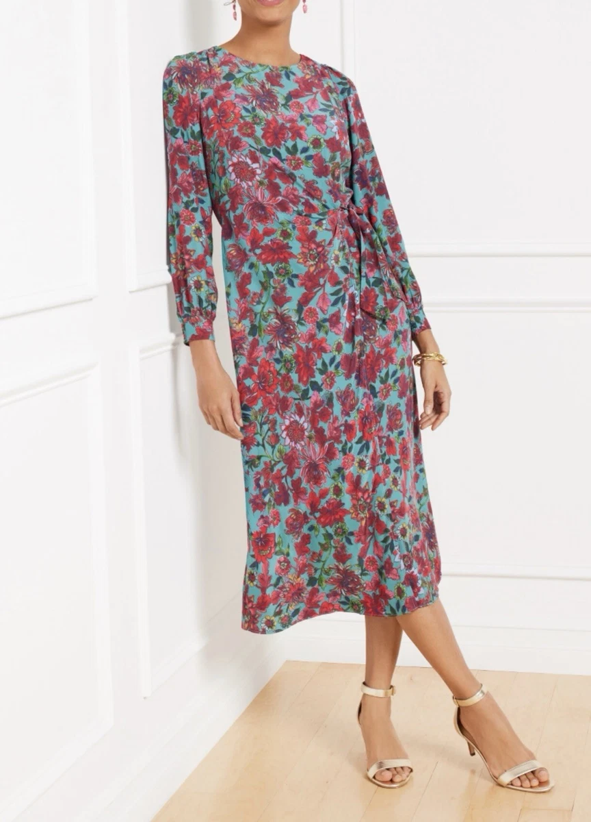 talbots long sleeve dresses Women's Petite - Easy Travel Long Sleeve Dress - Blue