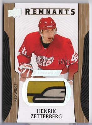 2024-25 UD Engrained Icons Henrik Zetterberg #R-HZ Red Wings Remnants Gold /25