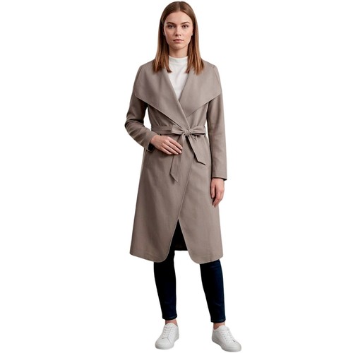 Womens Italian Long Trench Coat Open Front Duster Maxi Longline Jacket CasualFit - Picture 9 of 70