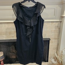 Gap Womens Black Dress Size 10 With Ruffle