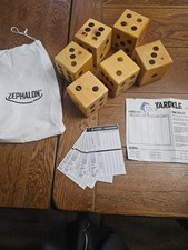 Yardkle lawnzee Large 3.5" Wooden Dice Yard Games Giant Yahtzee