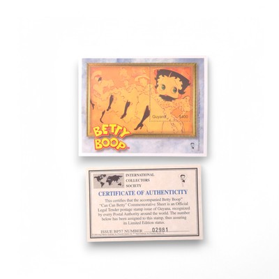 Betty Boop Can Can Betty Dance Stamp Sheet MNH with COA - ICS