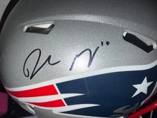 Drake Maye Patriots Signed Full Size Authentic Riddell Helmet; Fanatics COA