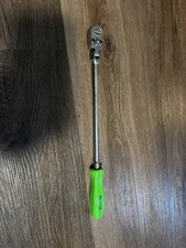 Snap-on 1/4" drive 12" Long Flex Head Green Hard Handle Ratchet THLLFD72 
