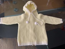 Blue Bird Vintage Girls 12-18 Months Yellow Cardigan Sweater 100 Acrylic NWOT