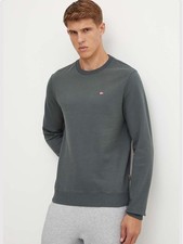  Felpa girocollo pullover UOMO Napapijri Verde Urban BALIS Crew Cotone felpato 