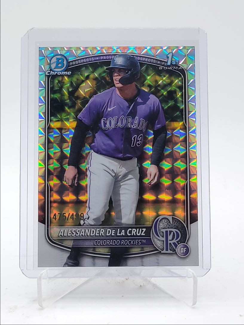 ALESSANDER DE LA CRUZ 2025 BOWMAN CHROME 1ST GEOMETRIC REFRACTOR /499 Q5393