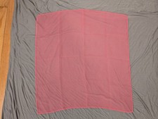 vintage 70s bright pink hair neck scarf retro sheer 21" x 21.5" square