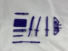 Vintage GI JOE Street Fighter II Sagat Weapons (8) Sword Bow Claw Nunchuck 1992