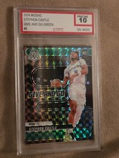 GEM MINT 10!!! 2024 Mosaic Stephon Castle Give and Go Green Prizm #6 RC Spurs