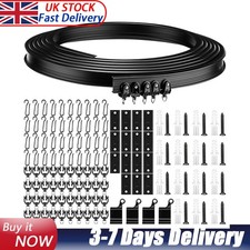 5m Black Bendable Flexible Curtain Rail Straight Standard Curve Curtain Rail