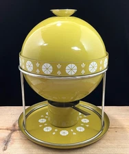 MCM Cathrine Holm Green Butterscotch Orb Enamel Fondue Pot 6 PC Norway